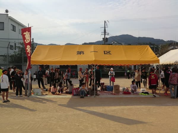 体育奨励会第一区様 イベント集会テント(アルミ)で設営した事例