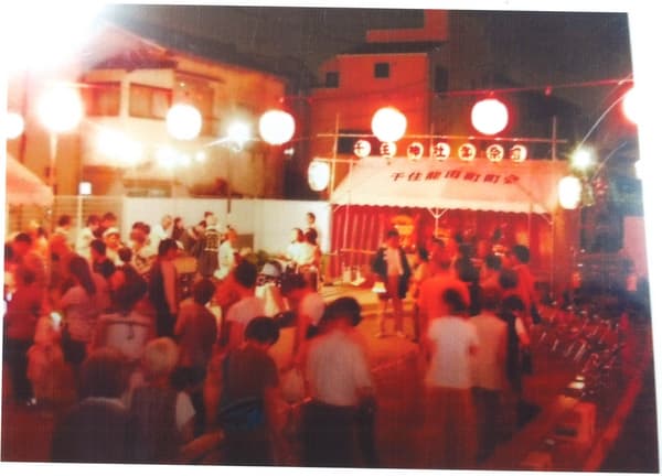 千住龍田町町会様 イベント集会テント(伸縮式)で設営した事例