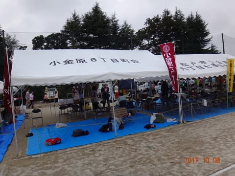 小金原6丁目町会様 イベント集会テント(アルミ)で設営した事例