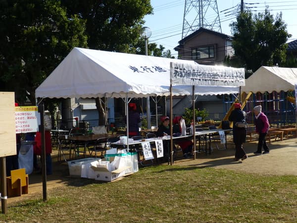 東行徳自治会様 イベント集会テント(アルミ)で設営した事例