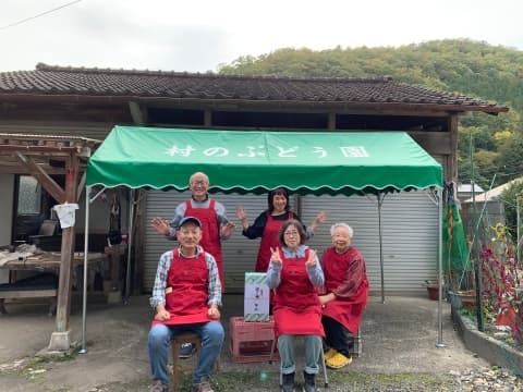村のぶどう園様 イベント集会テント(定番品)軒高180cmで設営した事例