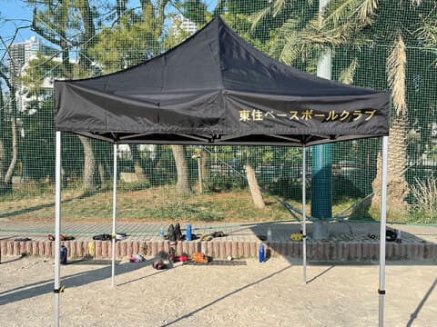 Y.I様 クイックテント(オールアルミフレーム)で設営した事例