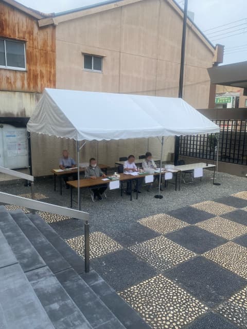 妙光寺様 イベント集会テント(アルミ)で設営した事例