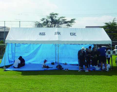 福原区様 イベント集会テント(定番品)軒高200cmで設営した事例