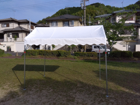 河井様 イベント集会テント(定番品)軒高180cmで設営した事例