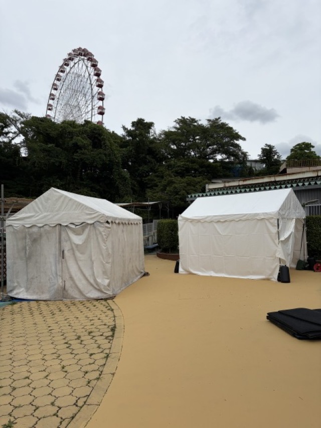 合同会社　ホープス様 イベント集会テント(定番品)軒高200cmで設営した事例