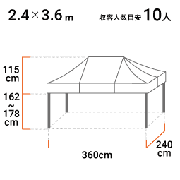 2.4m×3.6m 寸法図