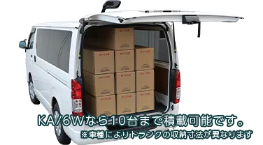 KA/5Wまで普通自動車に収納可