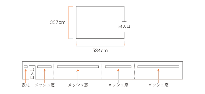 2.0間×3.0間 住居タイプ（ひさしなし）の展開図