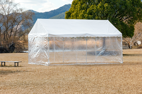 組立パイプテント透明幕 軒高200cm 商品画像3