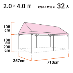 2.0間×4.0間 寸法図
