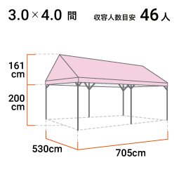 3.0間×4.0間 寸法図