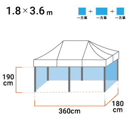 1.8m×3.6m 寸法図