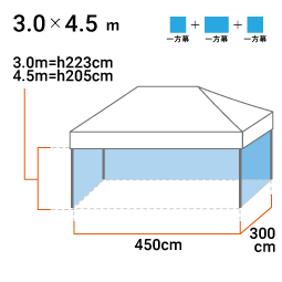3.0m×4.5m 寸法図