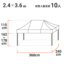 2.4m×3.6m 寸法図