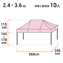 2.4m×3.6m 寸法図