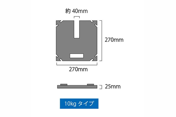 加重プレート:鋳物製 10kg 画像2