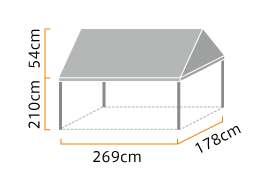 イベント集会テント 1.0間×1.5間 (伸縮式) 上等白天幕