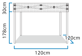 かんたんてんと3(メッシュタイプ平屋根型) 1.2m×1.2m