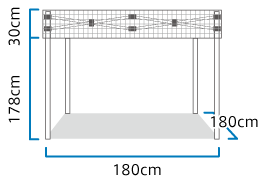 かんたんてんと3(メッシュタイプ平屋根型) 1.8m×1.8m