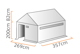 防災用レスキューテント(1.5間×2.0間) 住居タイプ