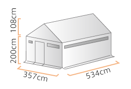 防災用レスキューテント(2.0間×3.0間) 住居タイプ