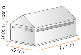 防災用レスキューテント(2.0間×4.0間) 住居タイプ
