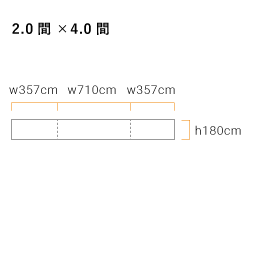 三方幕・遮熱白天幕用(2.0間×4.0間) 軒高180cm