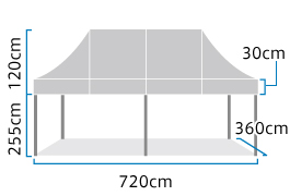 かんたんてんと3(キングサイズ)・オプション色(3.6m×7.2m)