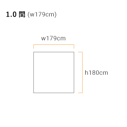 一方幕・上等カラー天幕用(1.0間) 軒高180cm