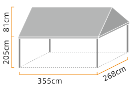 軽量アルミテント 1.5×2.0間