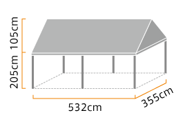 軽量アルミテント 2.0×3.0間